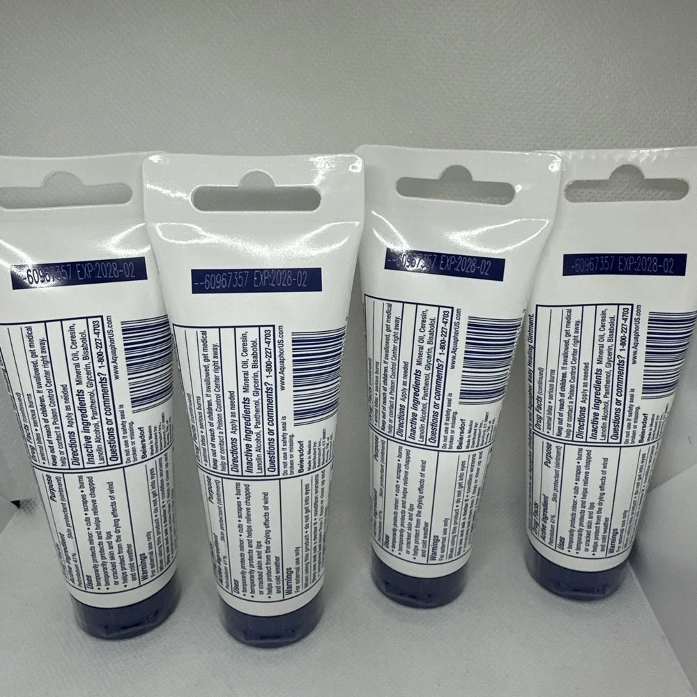 Aquaphor Healing Ointment Advanced Therapy for Dry Cracked Skin 1.75oz (4 Pack)